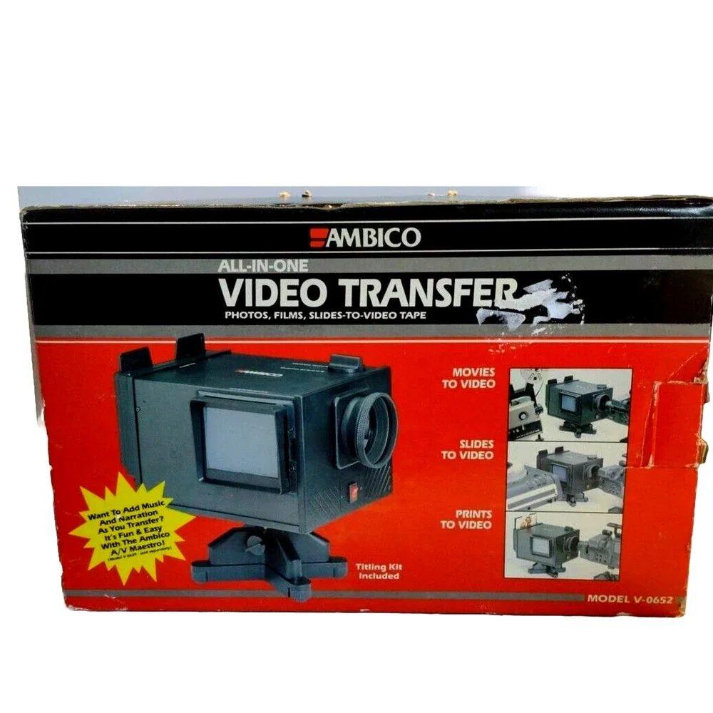 Vintage Ambico All in One Video Transfer Photos Films Slides to Video Mod V-0652